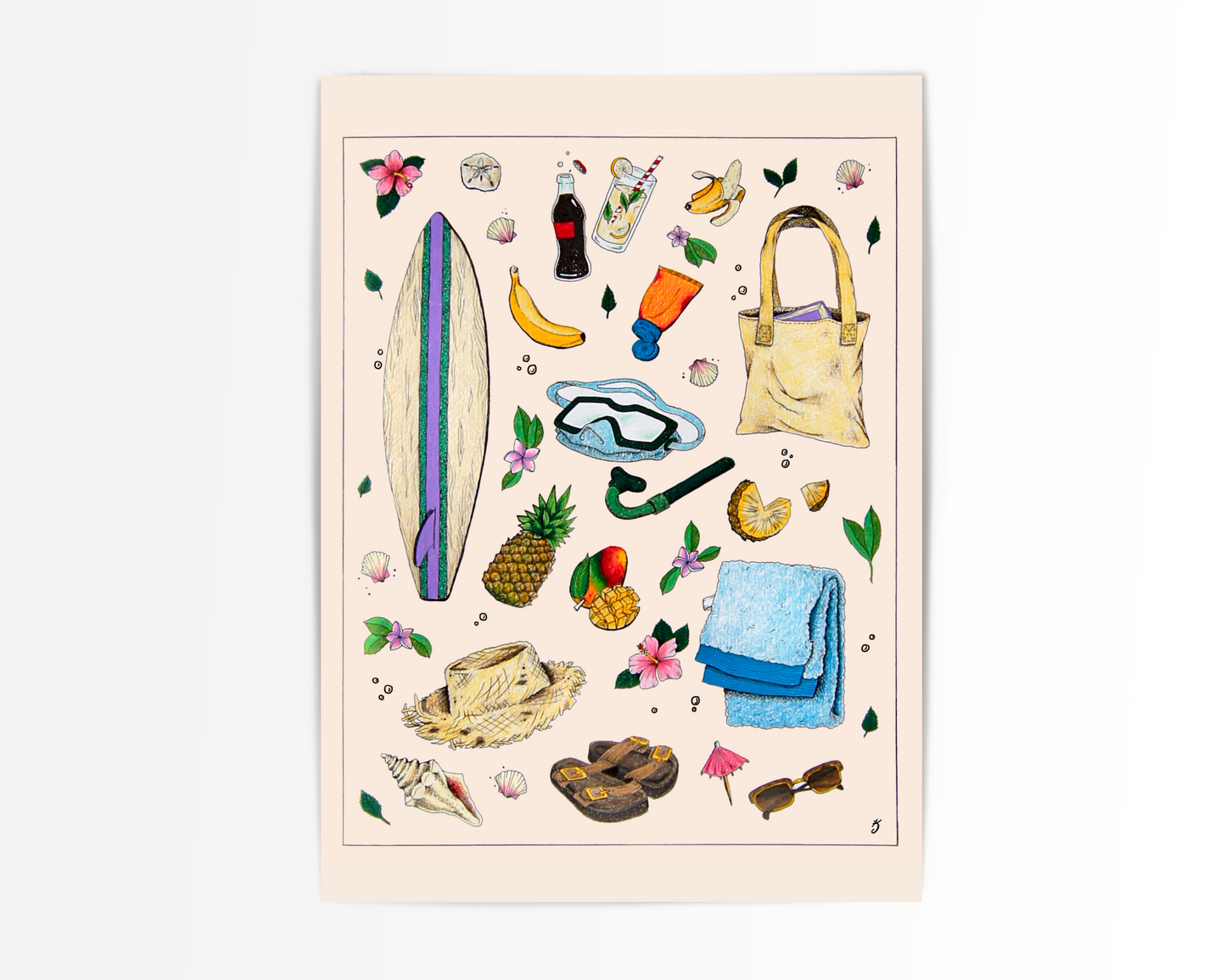 The Beach Bum Art Print