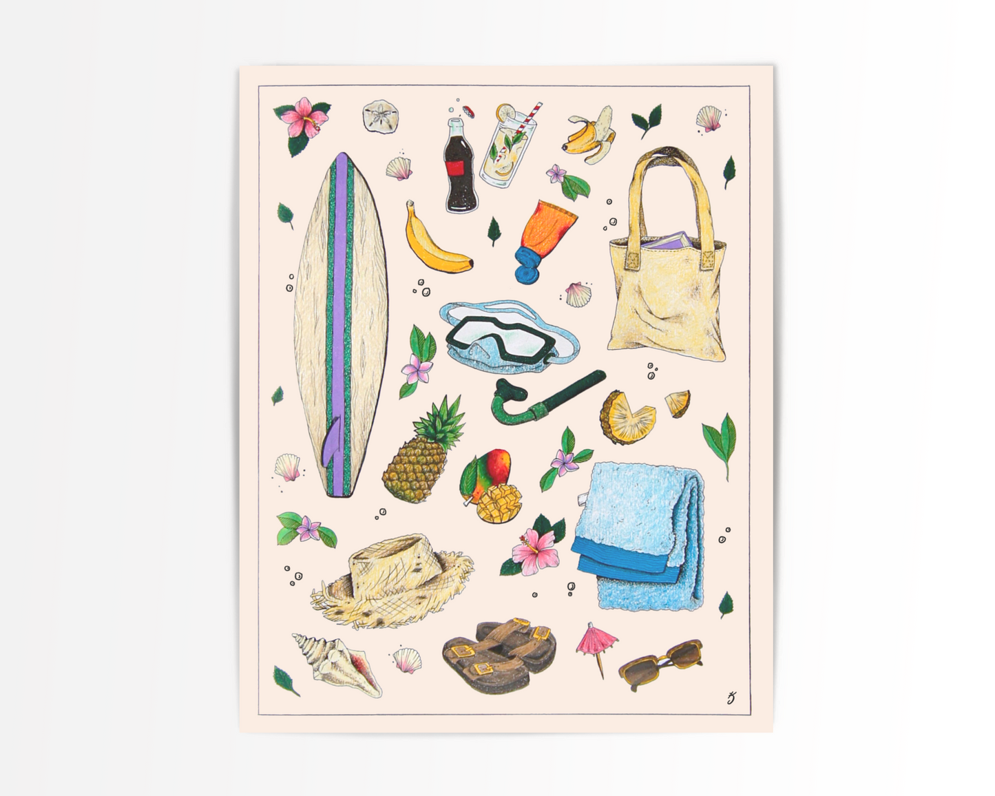 The Beach Bum Art Print