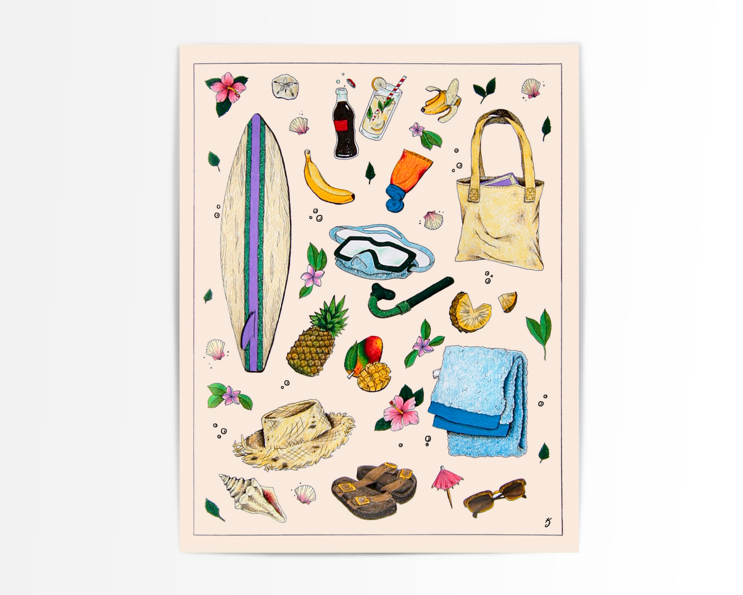 The Beach Bum Art Print