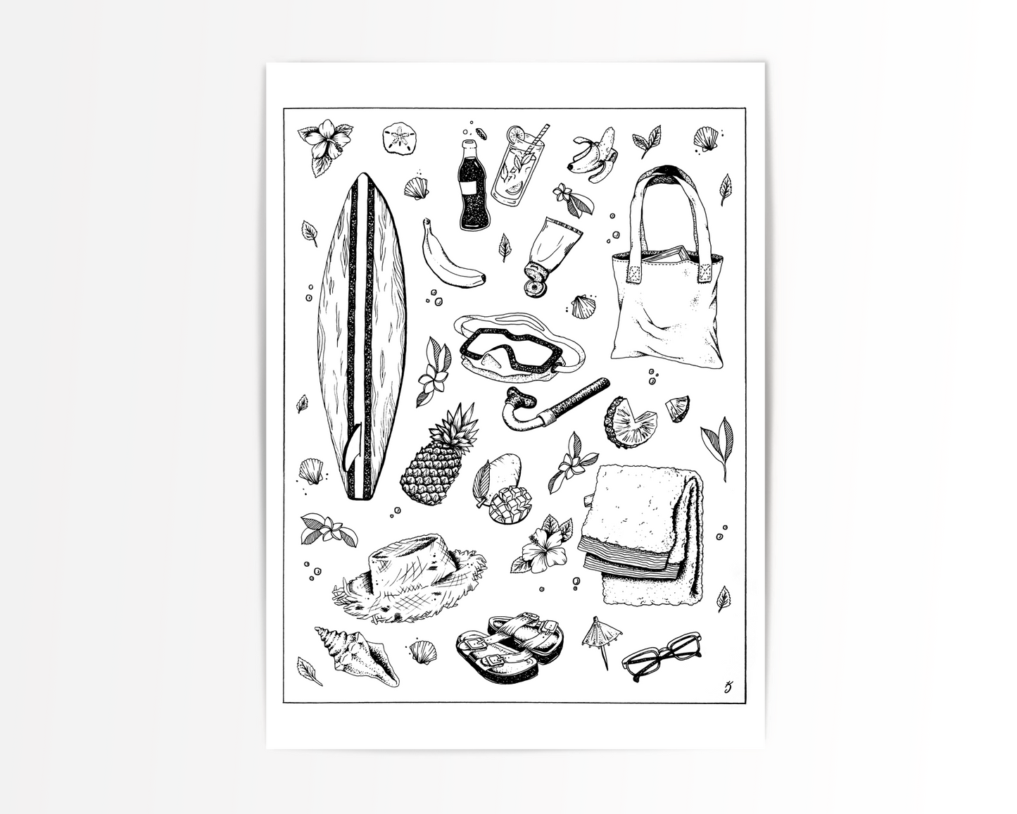 The Beach Bum Art Print