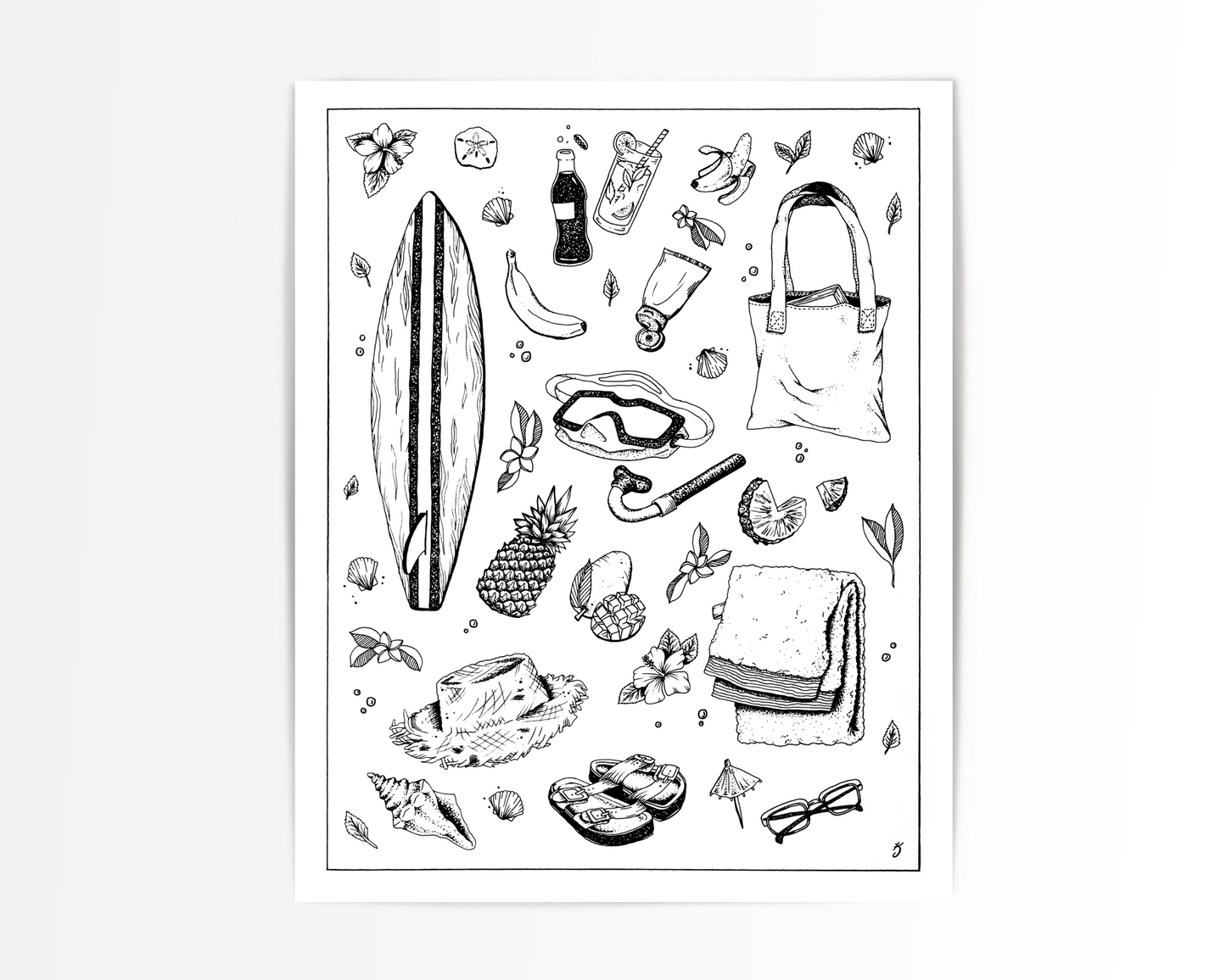 The Beach Bum Art Print
