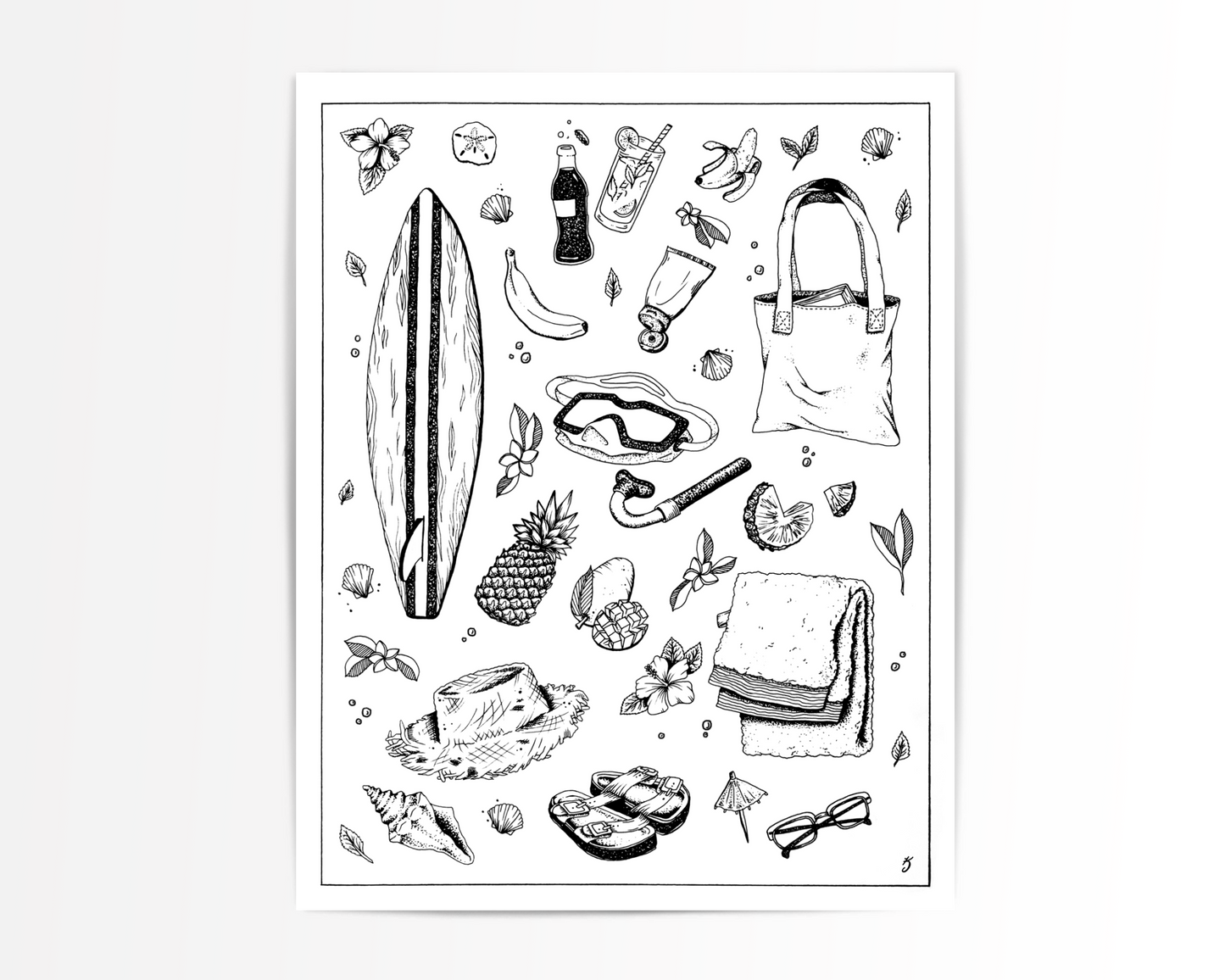The Beach Bum Art Print