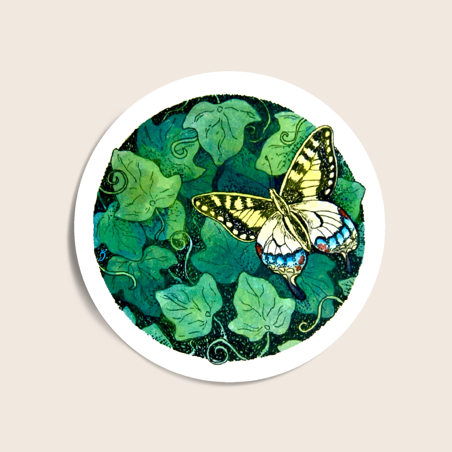 Swallowtail in Ivy Stickers