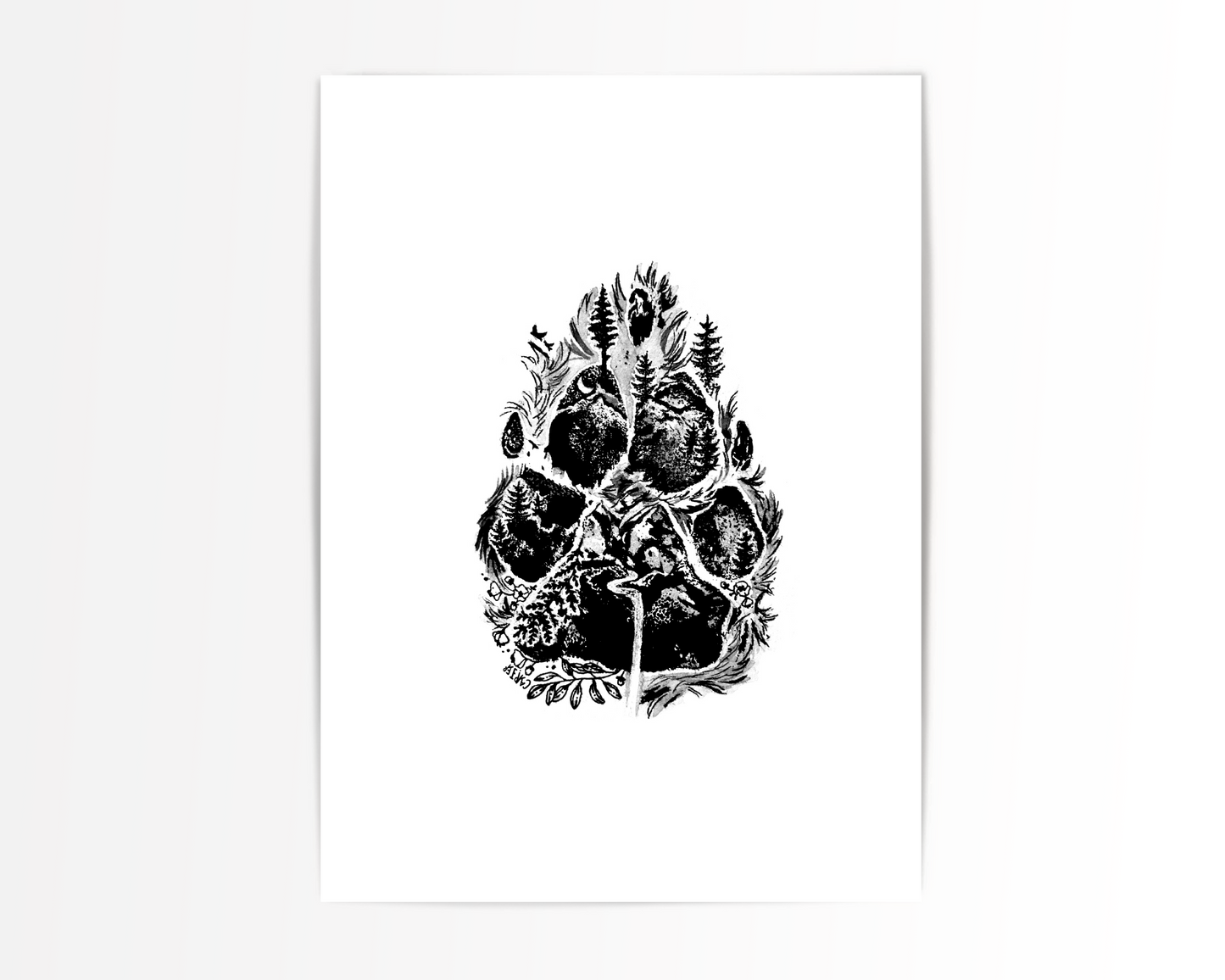 Dog Paw Art Print