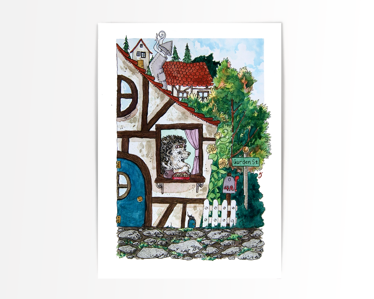 Hedgehog House Art Print