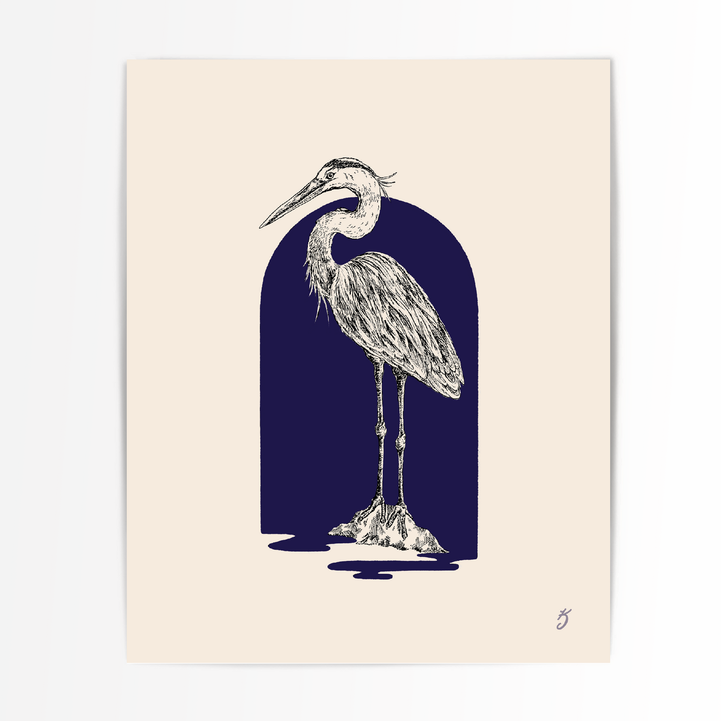 Great Heron Art Print