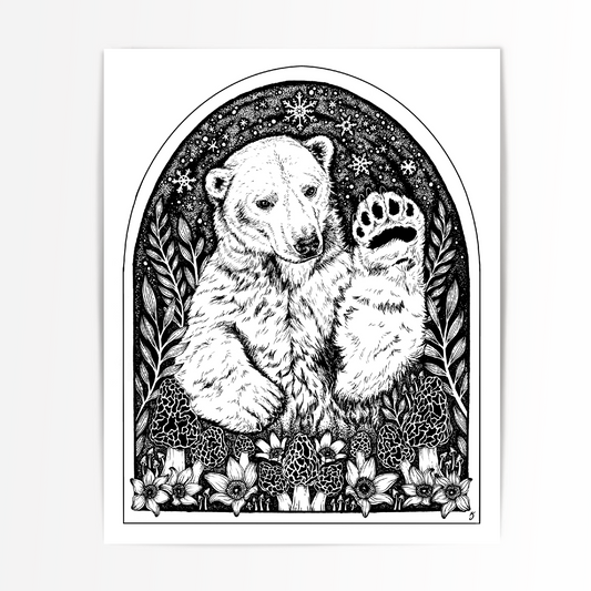 Morel Polar Bear Art Print