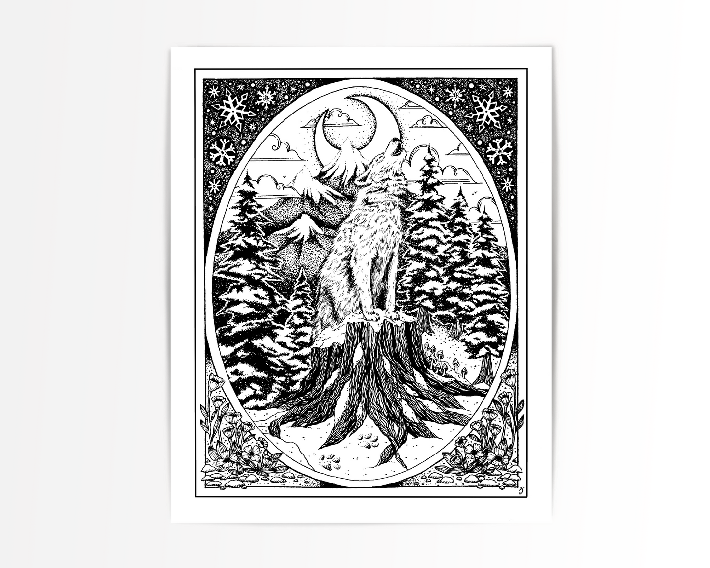 Arctic Wolf Art Print