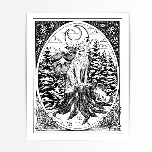 Arctic Wolf Art Print