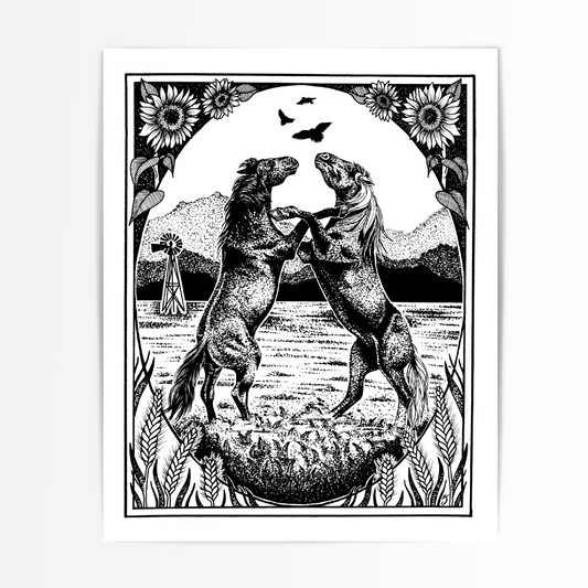 Mustangs Art Print
