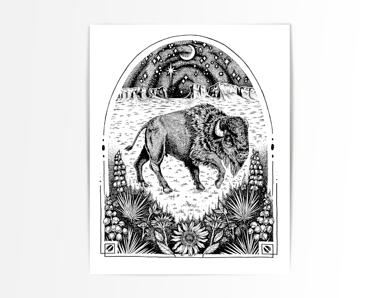 Monument Bison Art Print