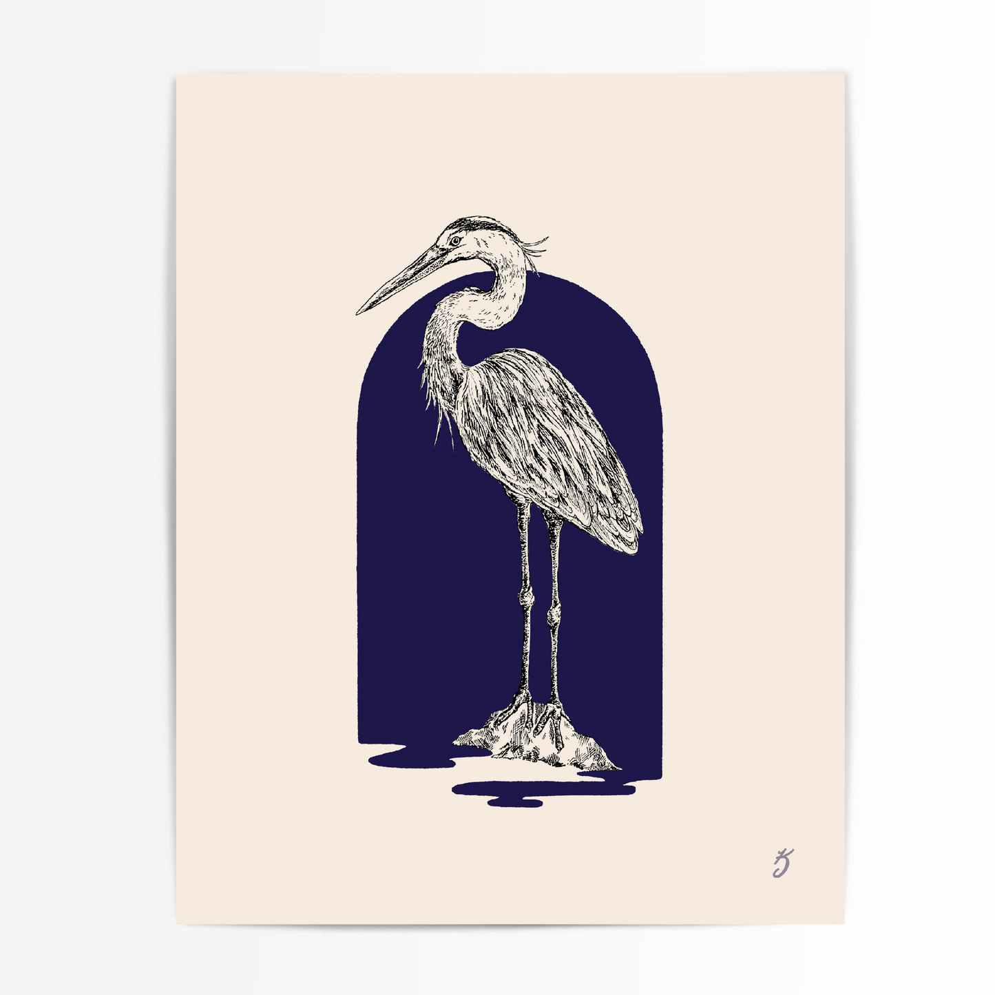 Great Heron Art Print