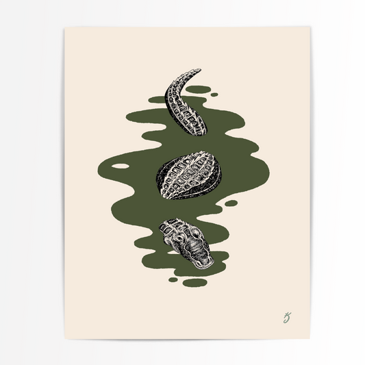 Alligator Swamp Art Print