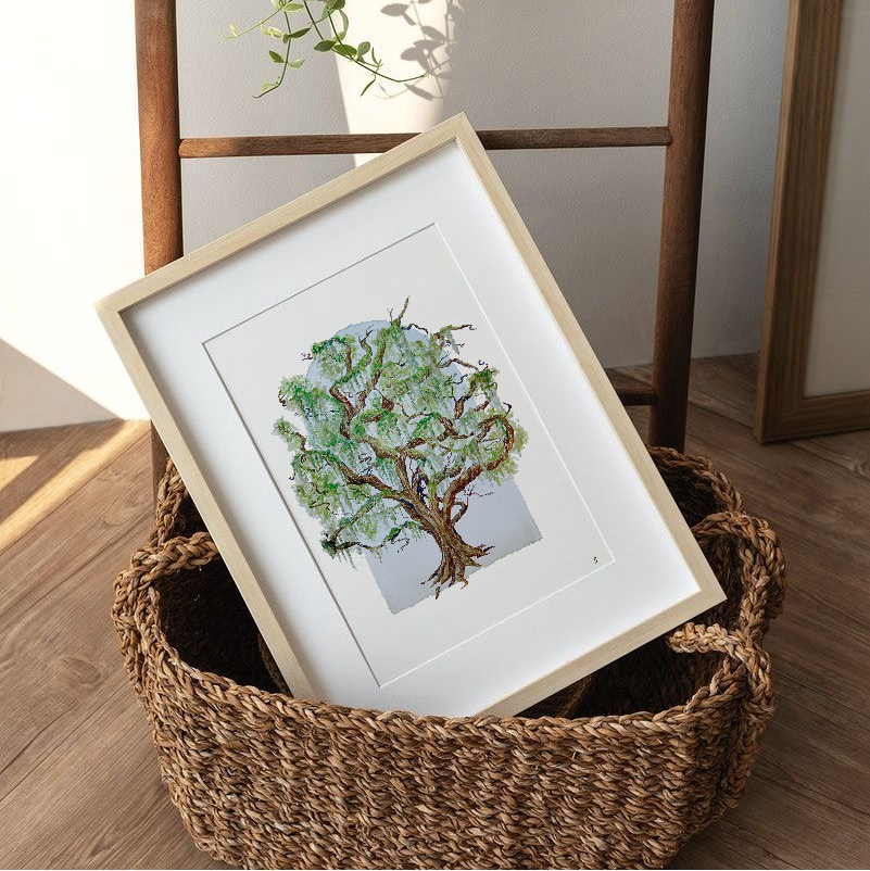Live Oak & Spanish Moss Art Print
