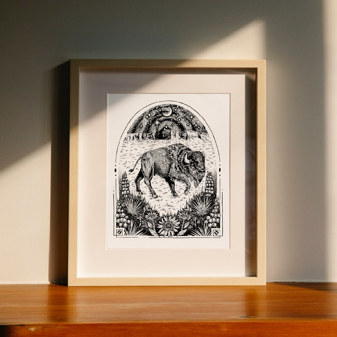 Monument Bison Art Print