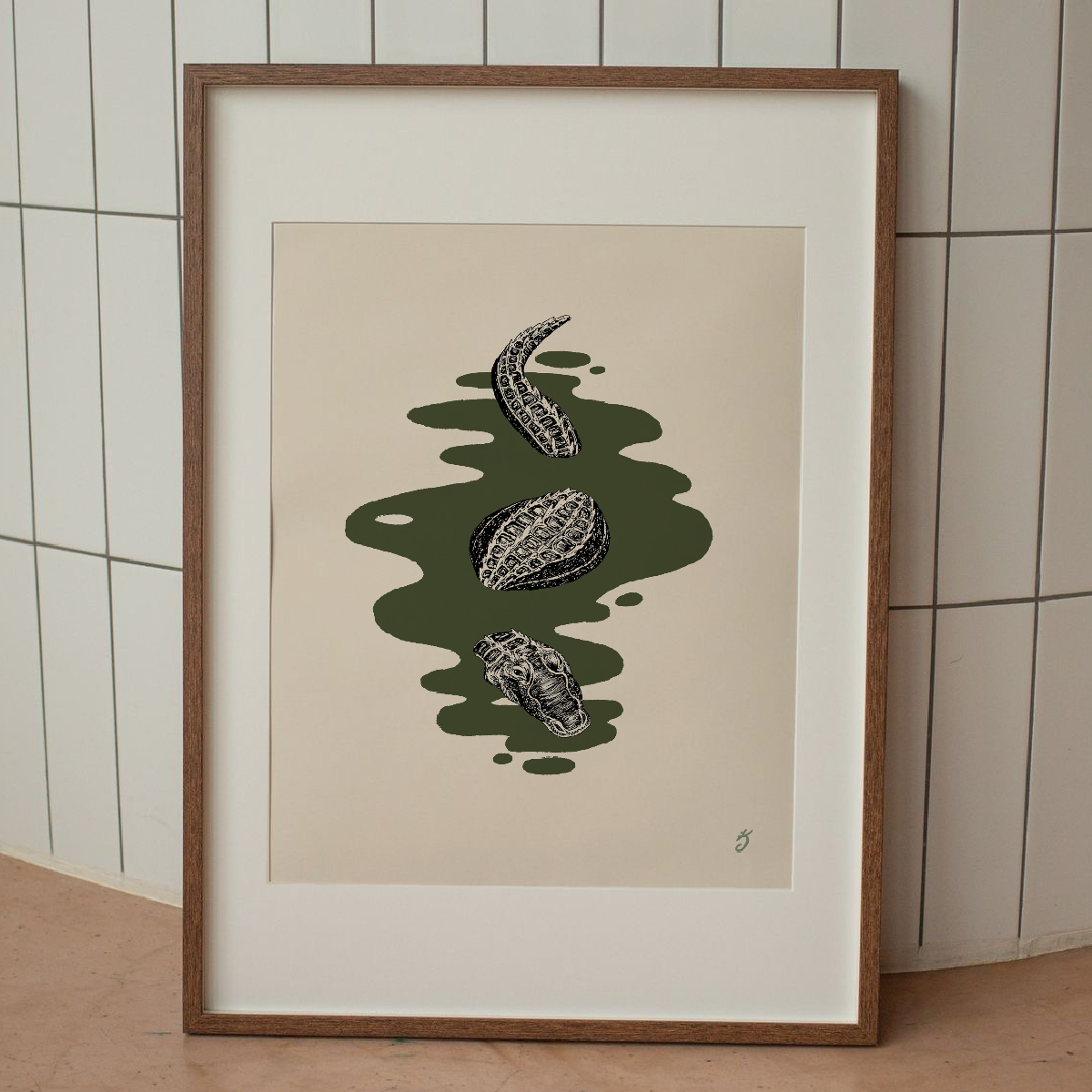Alligator Swamp Art Print