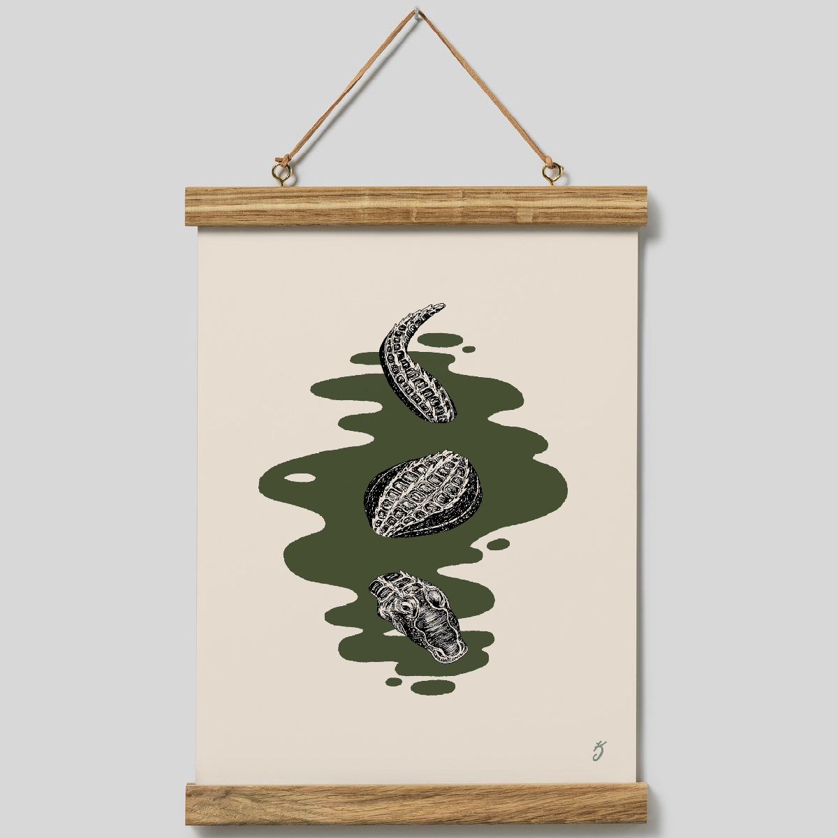 Alligator Swamp Art Print