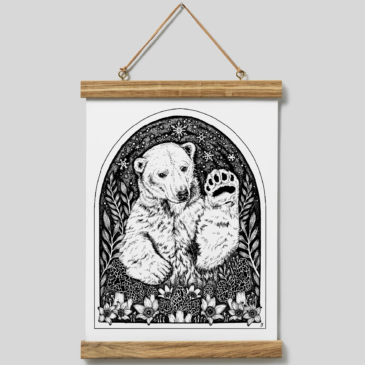 Morel Polar Bear Art Print