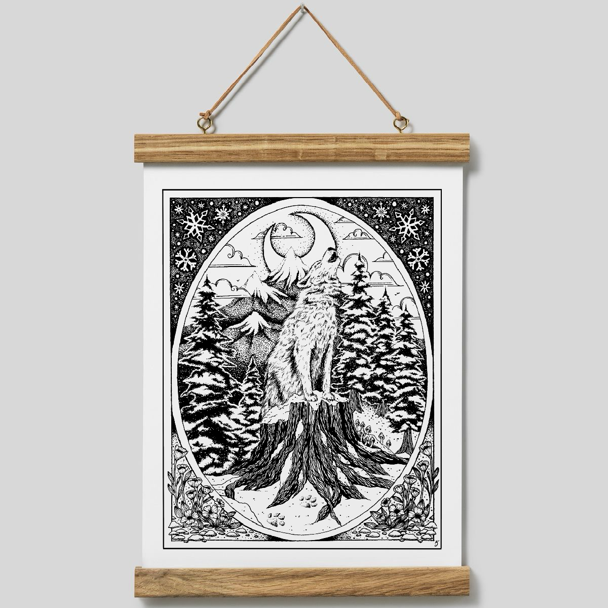 Arctic Wolf Art Print