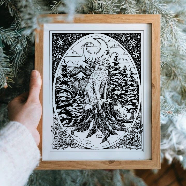 Arctic Wolf Art Print