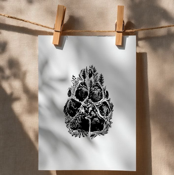 Dog Paw Art Print