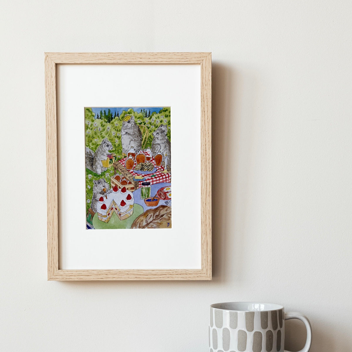 Squirrel’s Picnic Art Print