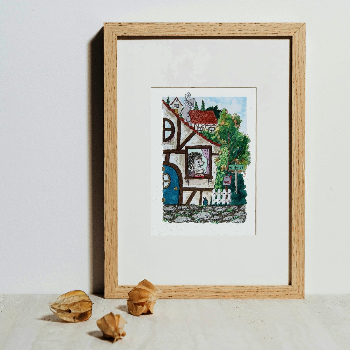 Hedgehog House Art Print