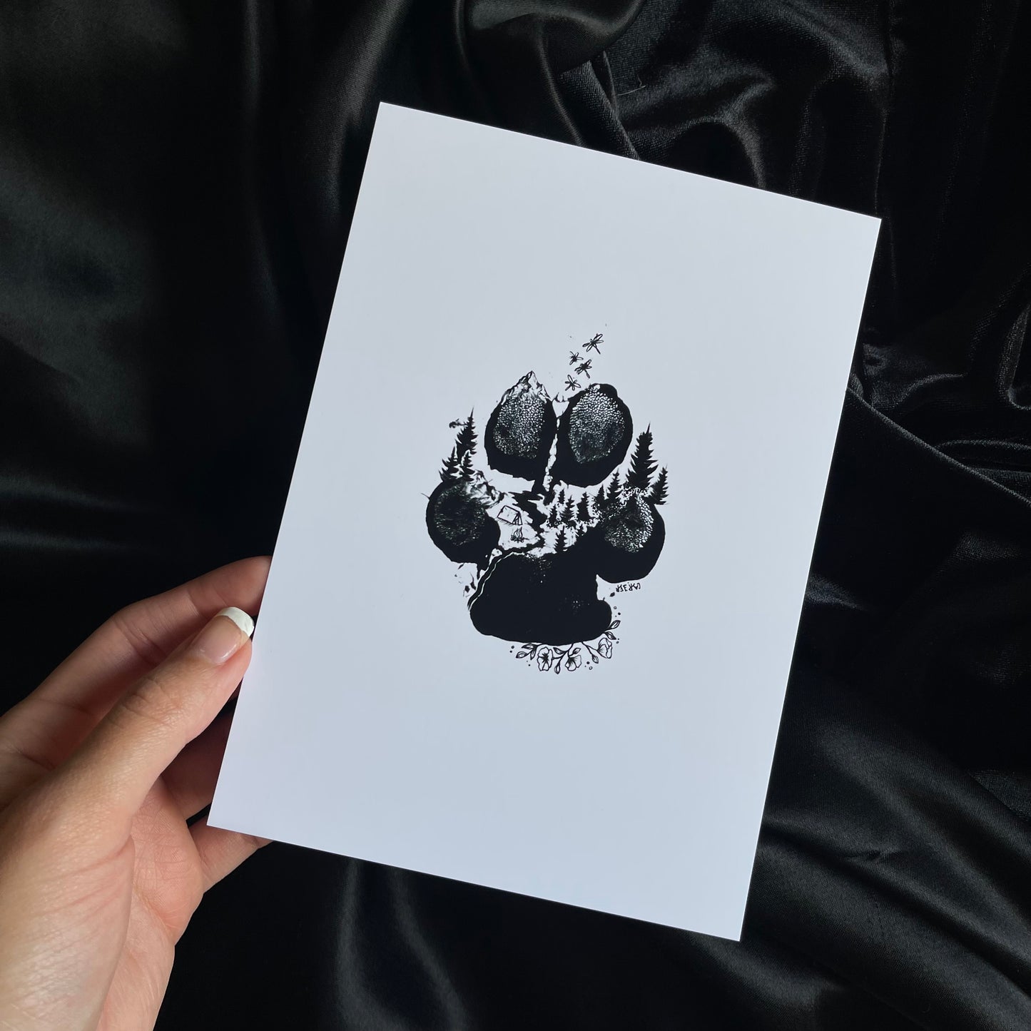 Custom Paw Print Art