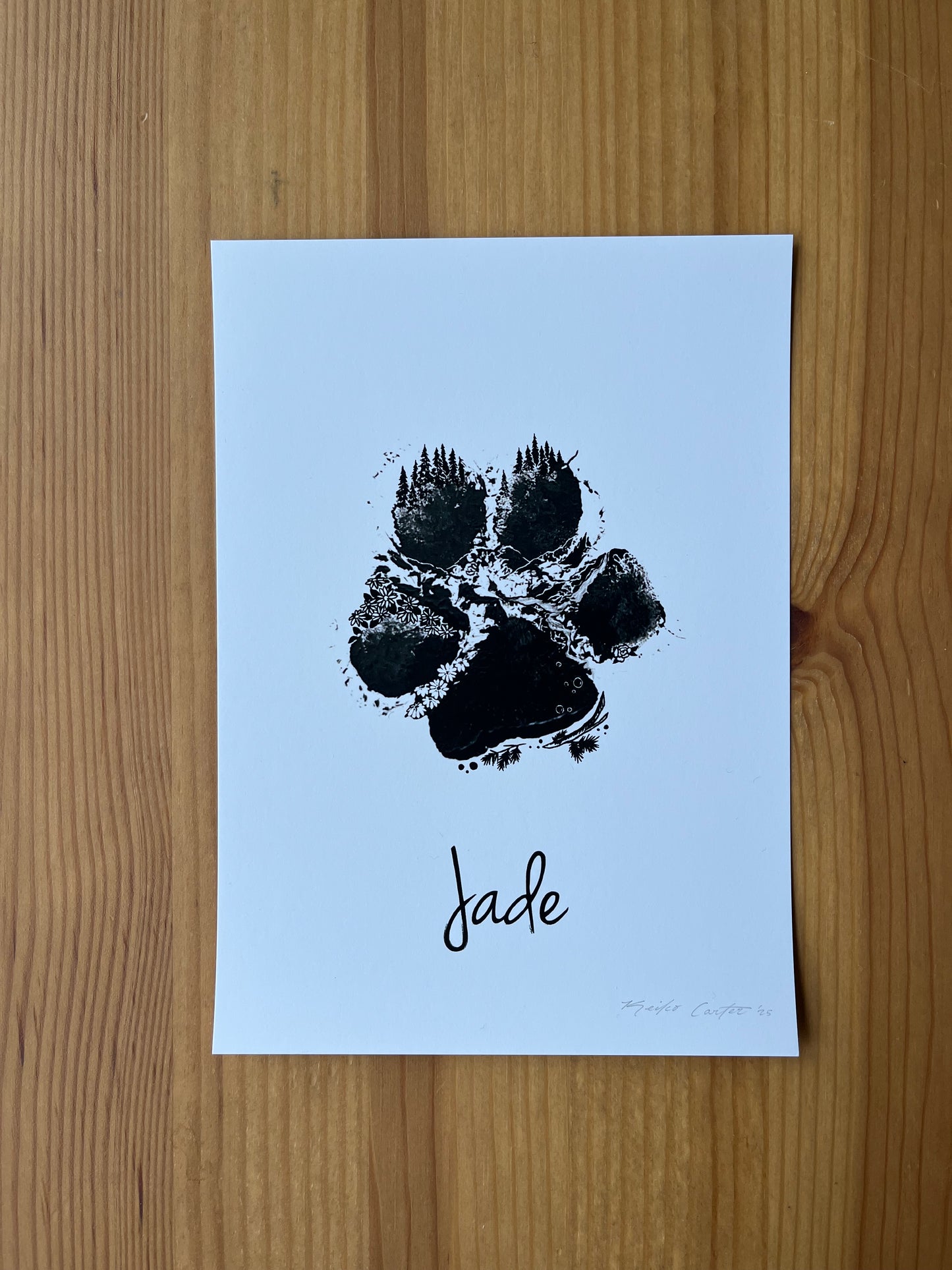 Custom Paw Print Art
