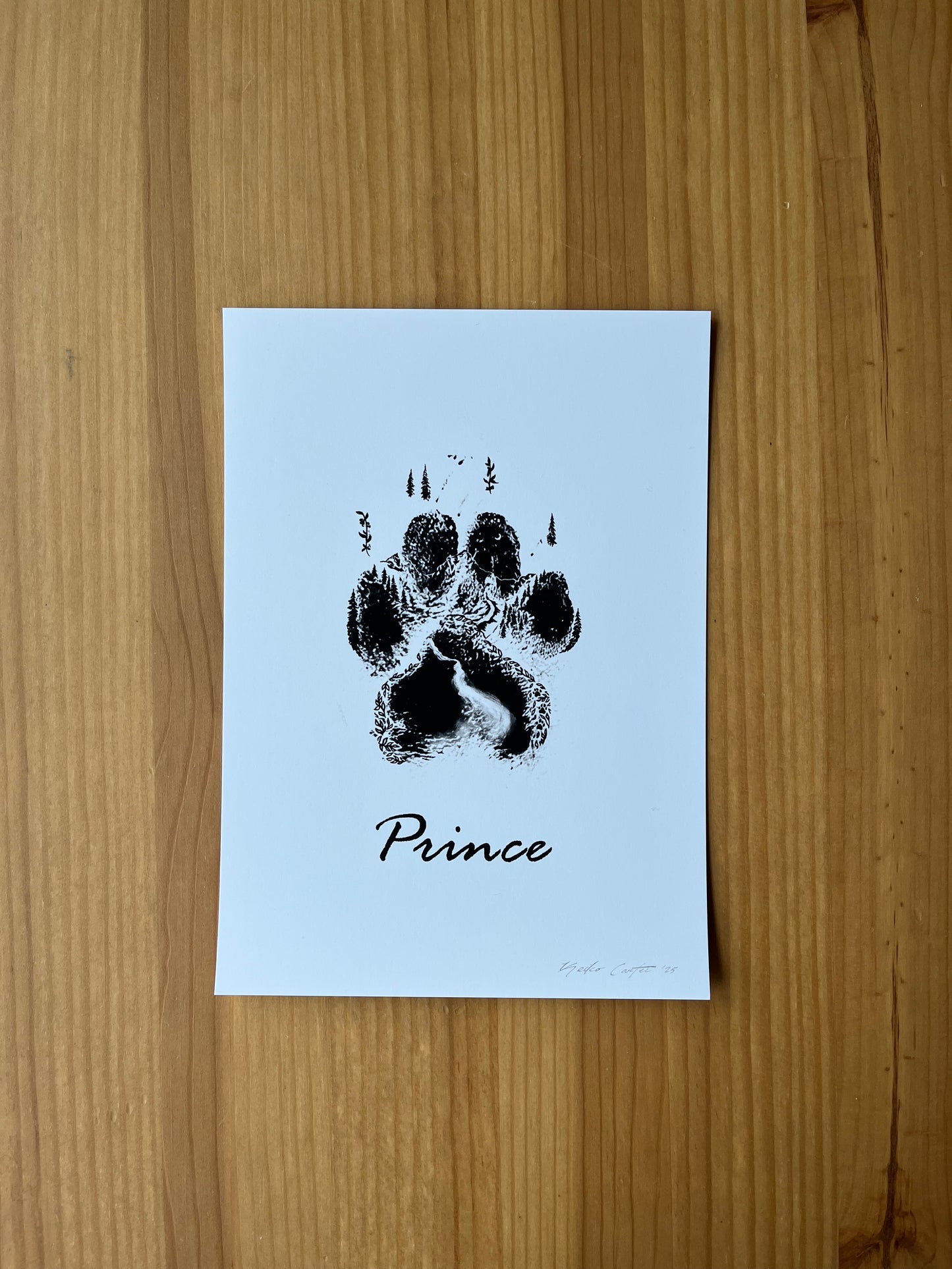 Custom Paw Print Art
