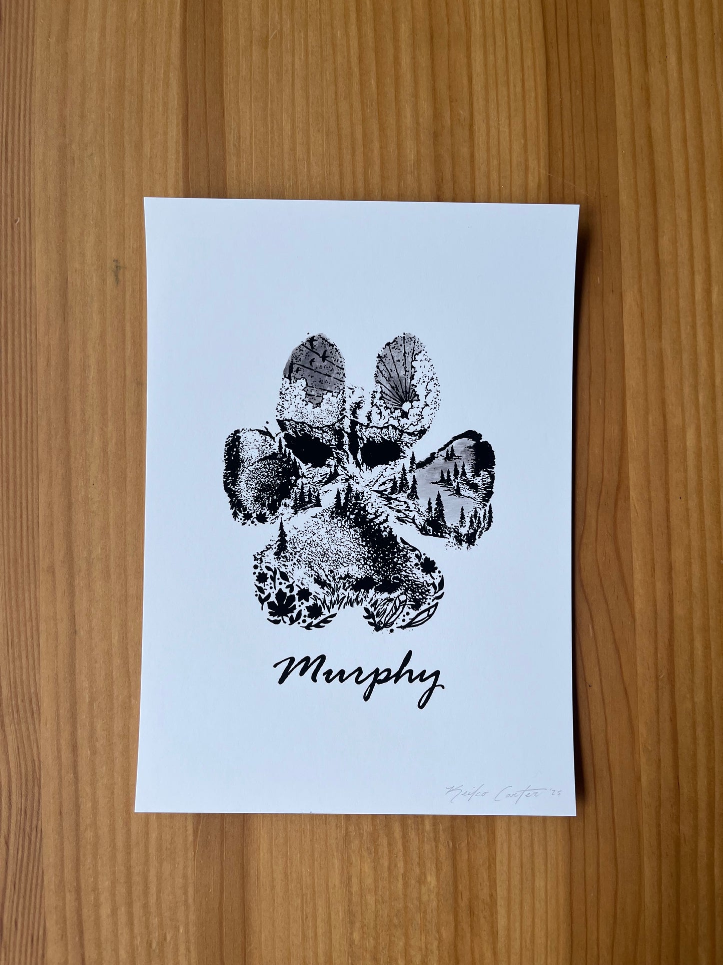 Custom Paw Print Art