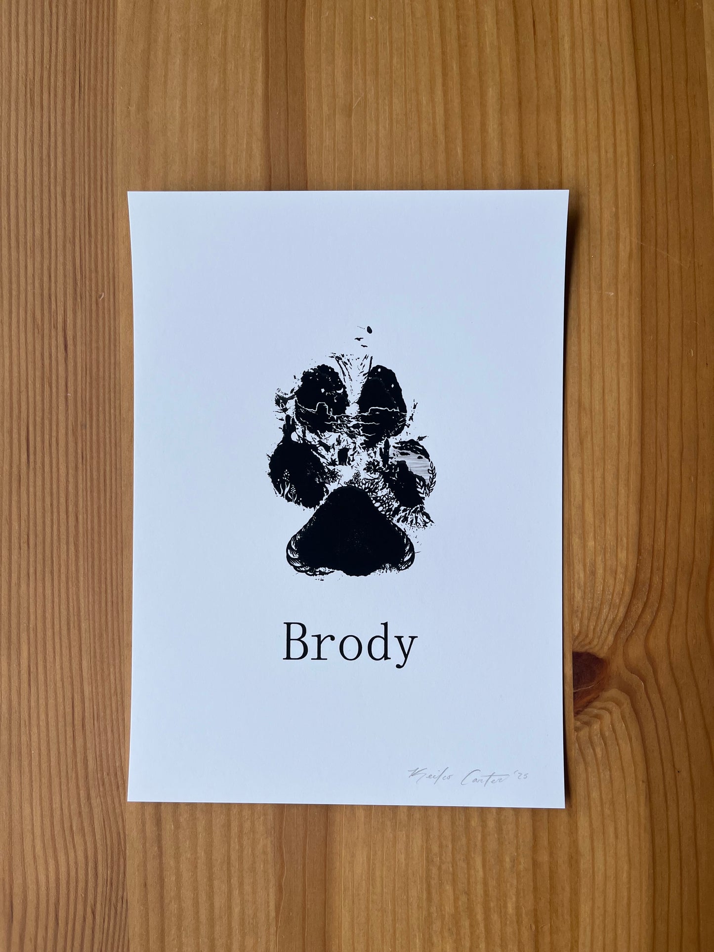 Custom Paw Print Art