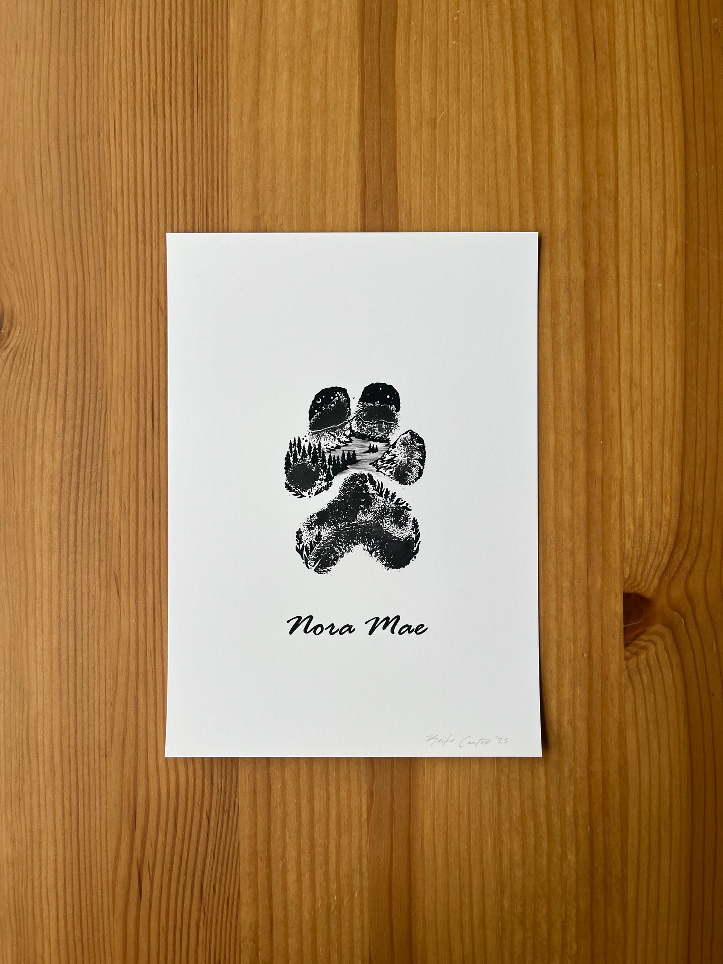 Custom Paw Print Art
