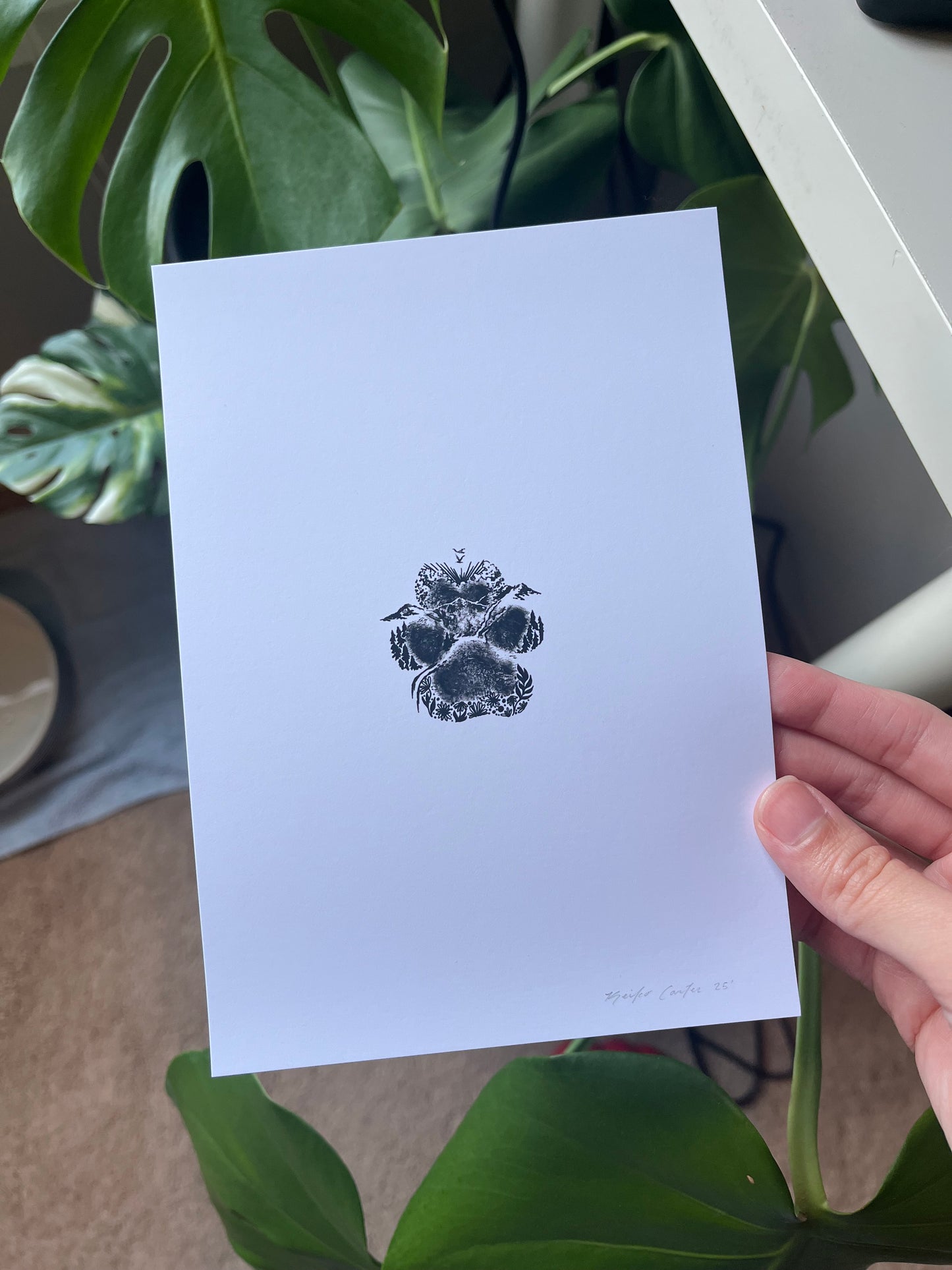 Custom Paw Print Art