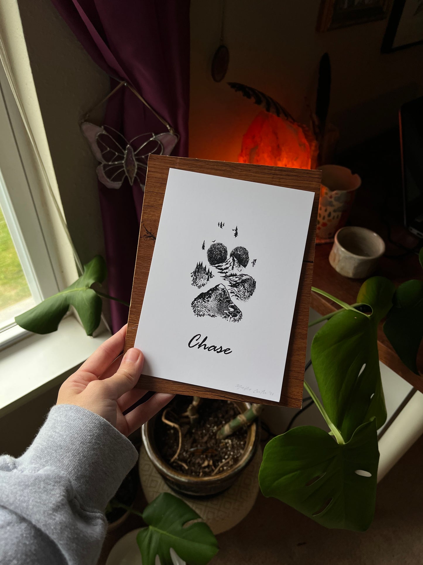 Custom Paw Print Art