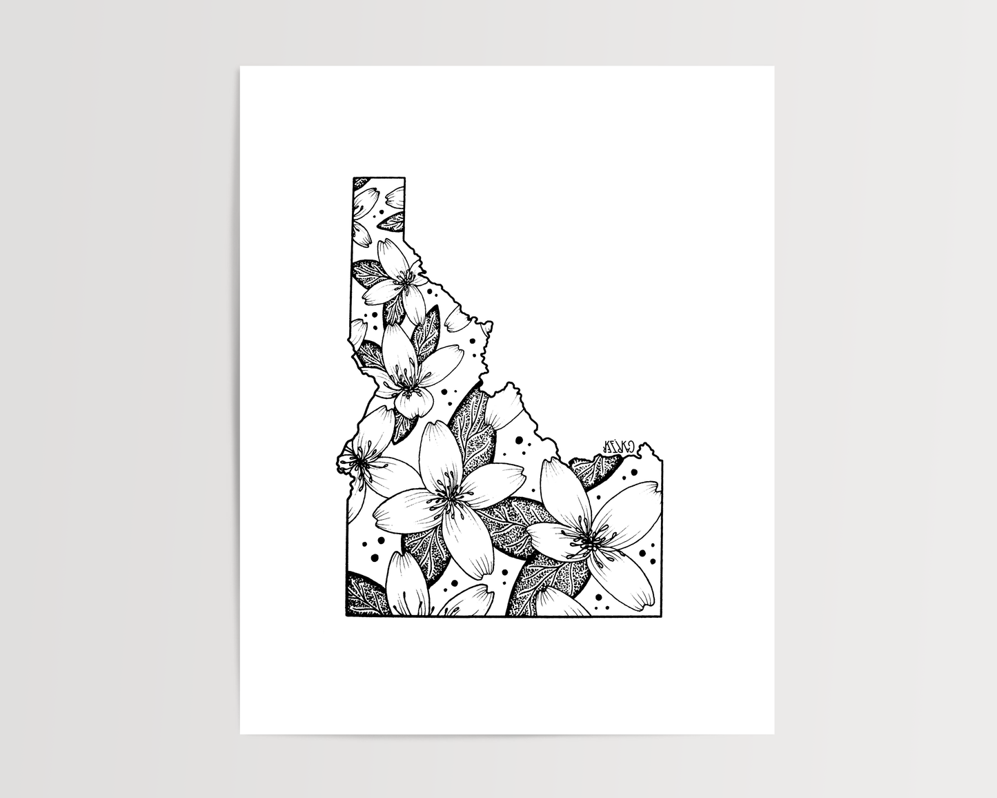 Idaho - Syringa State Flower Print