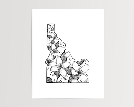Idaho - Syringa State Flower Print