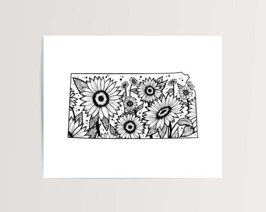 Kansas - Sunflower State Flower Print