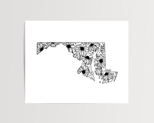 Maryland - Black Eyed Susan State Flower Print