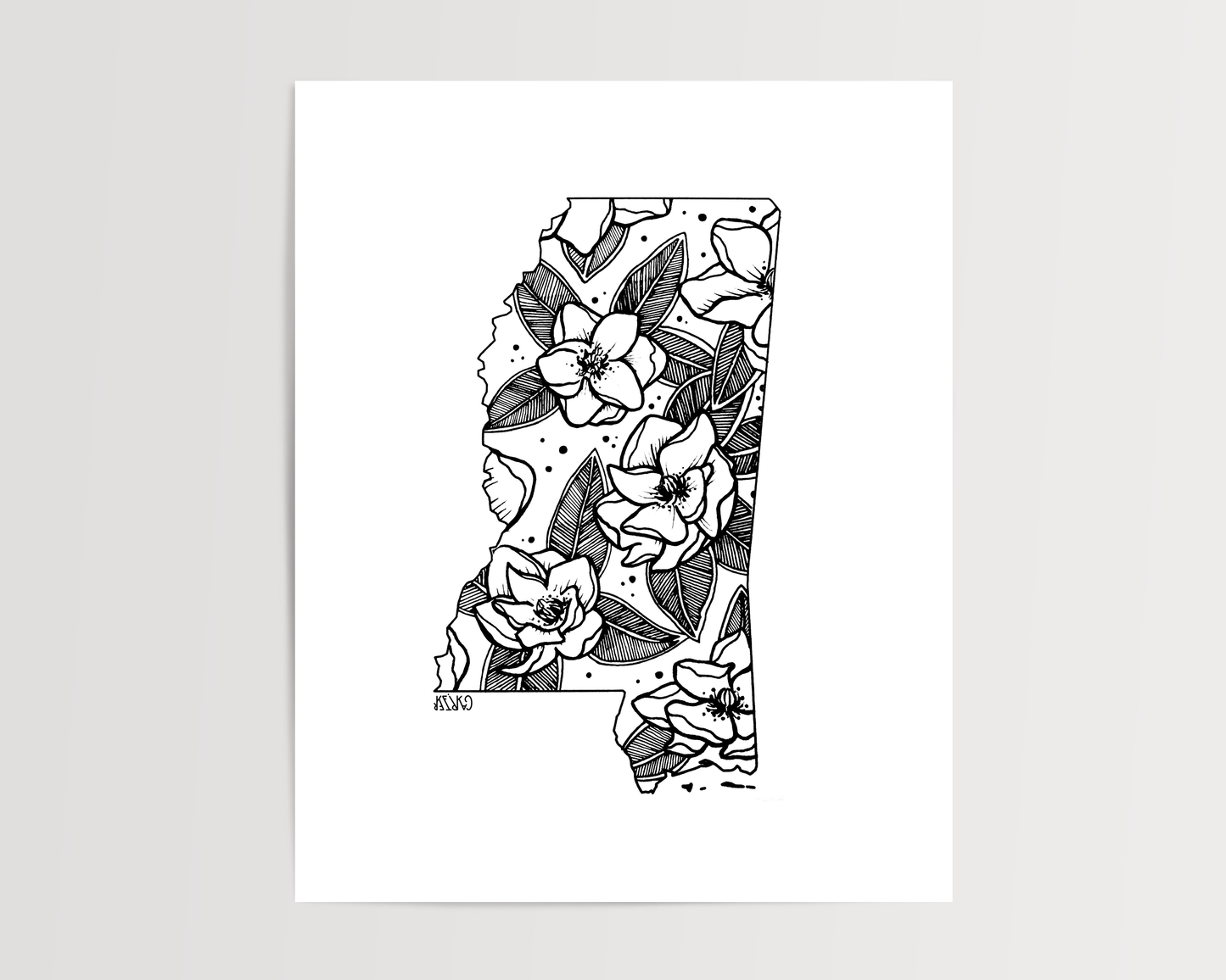 Mississippi - Magnolia State Flower Print