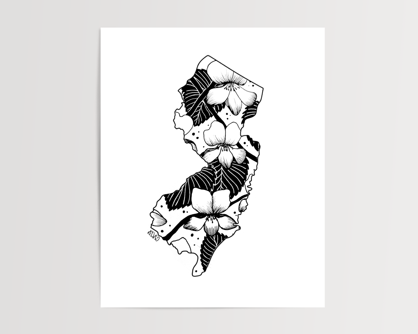 New Jersey - Violet State Flower Print