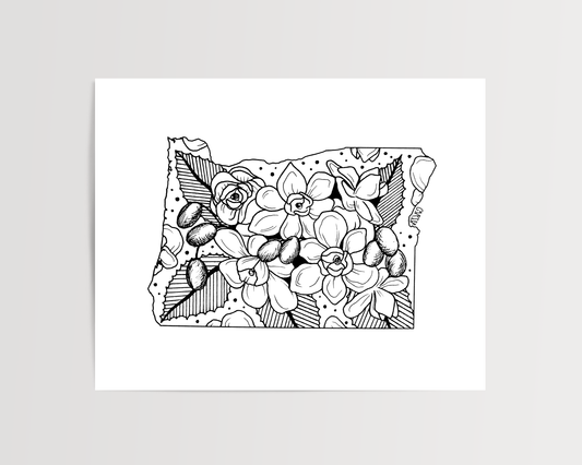 Oregon - Oregon Grape State Flower Print