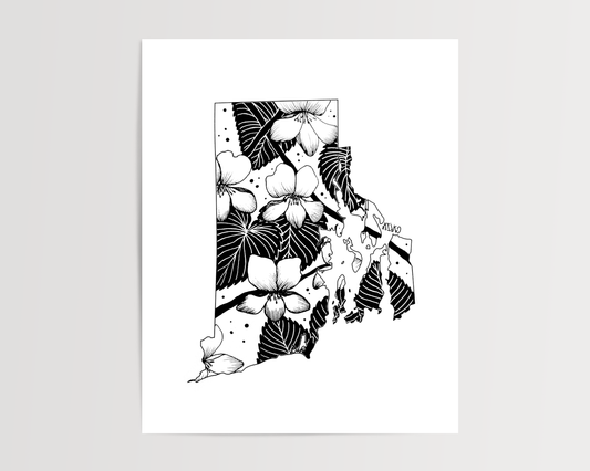Rhode Island - Violet State Flower Print