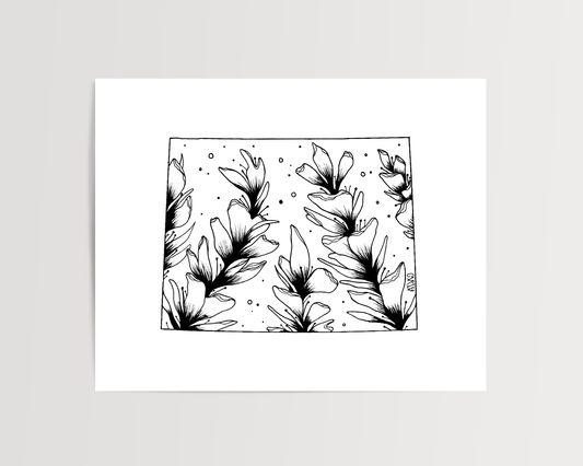 Wyoming - Indian Paintbrush State Flower Print